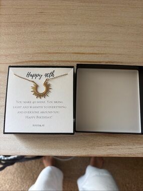 Gold Sunburst Necklace - 40th Birthday Gift